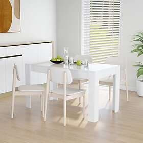 vidaXL Dining Table High Gloss White 140x74.5x76 cm Chipboard