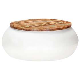 vidaXL Coffee Table White 68x68x30 cm Solid Reclaimed Wood