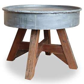 vidaXL Coffee Table Solid Reclaimed Wood 60x45 cm Silver