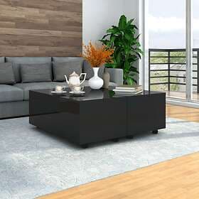 vidaXL Coffee Table Black 100x100x35 cm Engineered Wood