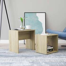 vidaXL Coffee Table Set Sonoma Oak 48x30x45 cm Chipboard