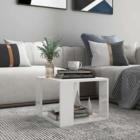 vidaXL Coffee Table High Gloss White 40x40x30 cm Chipboard