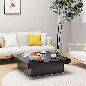 vidaXL Coffee Table High Gloss Black 90x90x28 cm Chipboard