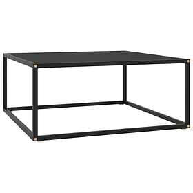 vidaXL Coffee Table Black with Glass 80x80x35 cm