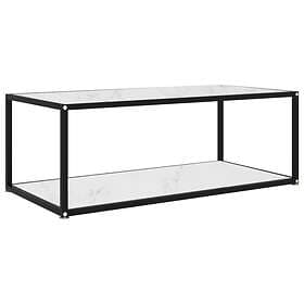 vidaXL Coffee Table White 100x50x35 cm Tempered Glass