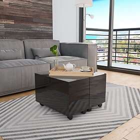 vidaXL Coffee Table High Gloss Black 60x60x35 cm Chipboard