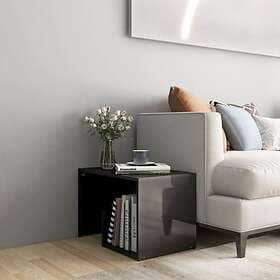 vidaXL Side Table High Gloss Grey 59x36x38 cm Chipboard