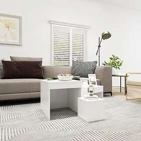 vidaXL Nesting Tables 3 pcs White Chipboard