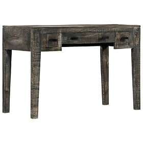 vidaXL Desk Black 110x50x75 cm Solid Mango Wood