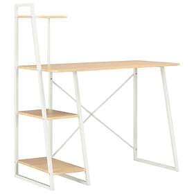 vidaXL Desk with Shelving Unit White and Oak 102x50x117 cm