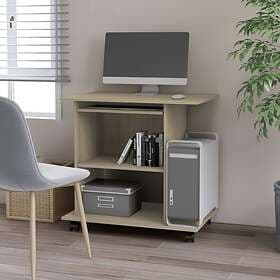 vidaXL Computer Desk Sonoma Oak 80x50x75 cm Chipboard