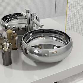 vidaXL Wash Basin 40x15 cm Ceramic Silver