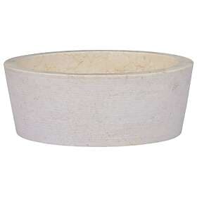 vidaXL Sink Cream Ø40x15 cm Marble