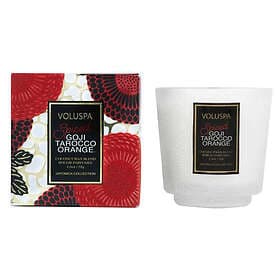 Voluspa Petite Pedestal Candle Spiced Goji Tarocco Orange