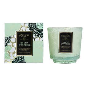 Voluspa Petite Pedestal Candle White Cypress