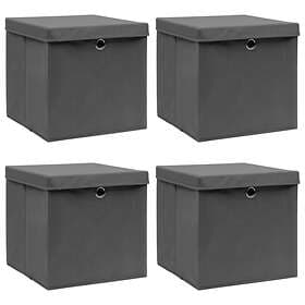 vidaXL Storage Boxes with Lid 4-pack