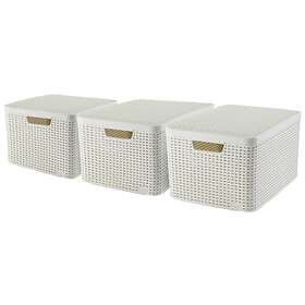 Curver Style L Storage Box with Lid 3-pack