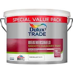 Dulux Trade Weathershield Smooth Masonry Paint Brilliant White New Formulation 7