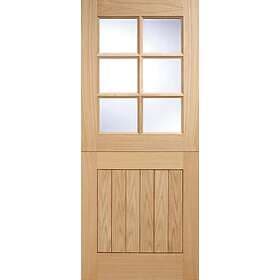 LPD Cottage Oak External Door Stable 6L Clr DG 1981x838mm