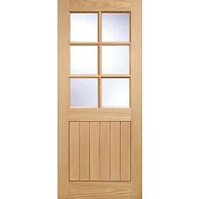 LPD Cottage Oak External Door 6L Clr Glaze 1981x838mm