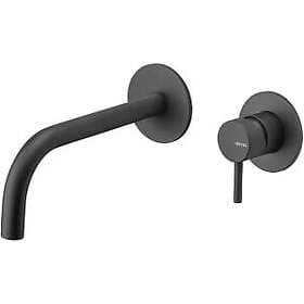 Bathrooms To Love Maira Wall Mounted Brass Basin Mixer (Matt Black)