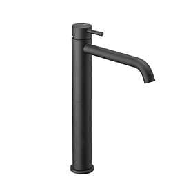 Bathrooms To Love Maira Tall Brass No Pop Up Waste Basin Mixer (Matt Black)