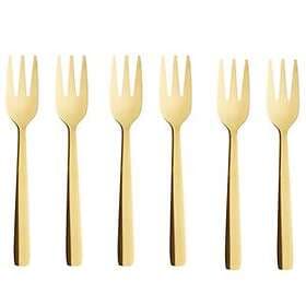Aida Raw Gold Cake Fork 6-pack