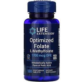 Life Extension Optimized Folate 100 Capsules