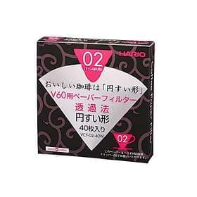 Hario V60 02 Kaffefilter 40st