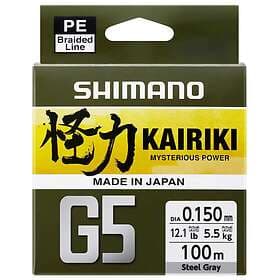 Shimano Kairiki G5 Flätlina 150m Steel Gray 0.13mm 4.1kg