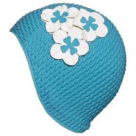 Fashy Flowers Rubber Swim Cap Blue