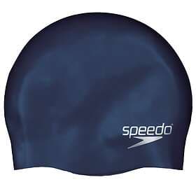 Speedo Plain Moulded Junior Swim Cap Blue