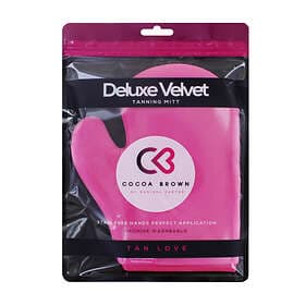 Cocoa Brown Velvet Thumb Tanning Mitt