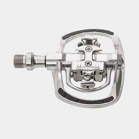 M-Wave Cykelpedal Drag-T1 Klick silver inkl. klossar