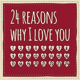 24 Reasons Why I Love You: Advent Calendar To Fill Out Love Gift For Couples, Pa