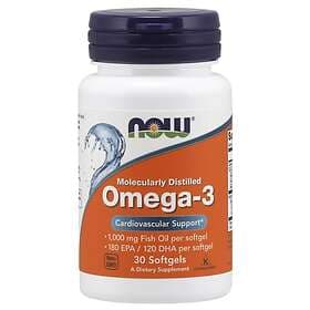 Now Foods Molecularly Distilled Omega-3 30 Capsules