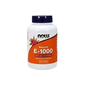 Now Foods Natural E-1000 Mixed Tocopherol 100 Capsules