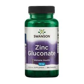 Swanson Zinc Gluconate 30mg 250 Tabletter