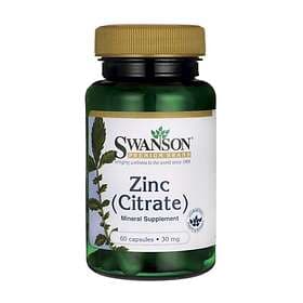 Swanson Zinc Citrate 30mg 60 Capsules