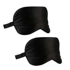 INF Sovmask 100% Silke Svart 2-pack