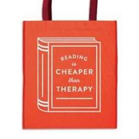 Reading Is Cheaper Than Therapy Reusable Shopping Bag