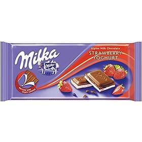 Milka Strawberry Milk Chocolate Bar 100g