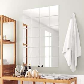 vidaXL Mirrorplattor 48 st fyrkantig spegelglas