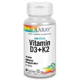 Solaray Vitamin D3+K2 60 Capsules
