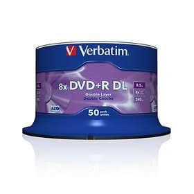 Verbatim DVD+R DL 8.5GB 8x 50-pack Cakebox