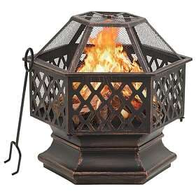 vidaXL Fireplace XXL Steel 62x54x56 cm