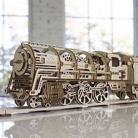 Ugears Steam Locomotive with Tender