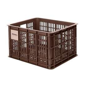 Basil Crate M Bicycle Basket Brown 95 Recycled Material