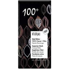 Vivani Dark Chocolate 100% with Cocoa Nibs 80g