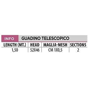 Lineaeffe Telescopìc Rubber Net Svart 150 cm